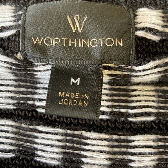 Worthington Cropped Cardigan Sweater Size M - Picture 3 of 4